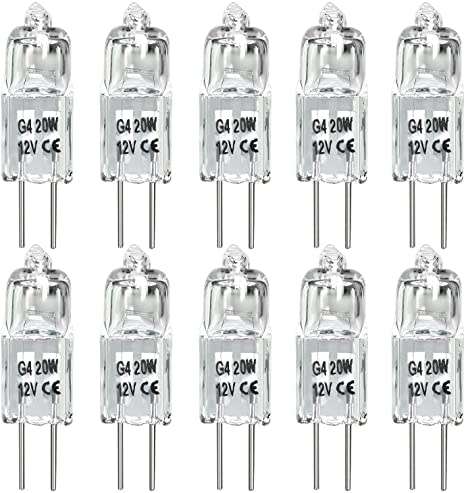 Warm White G4 Halogen Light Bulbs 20W 12V Capsule Lamps. Sold In Multiples of 2. Collection Allowed