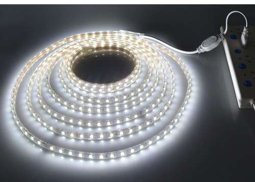 LED Strip Lights COOL WHITE 220V Complete With Connector Plug + End Cap. Collections are allowed.