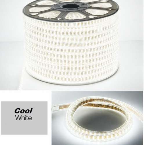 LED Strip Lights COOL WHITE 220V Complete With Connector Plug + End Cap. Collections are allowed.