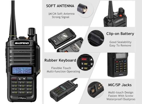BAOFENG UV-9R Plus Walkie Talkie VHF UHF Dual Band 15W Handheld Two Way Radio. Collections allowed.