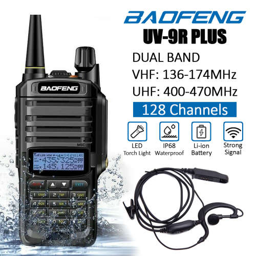 BAOFENG UV-9R Plus Walkie Talkie VHF UHF Dual Band 15W Handheld Two Way Radio. Collections allowed.