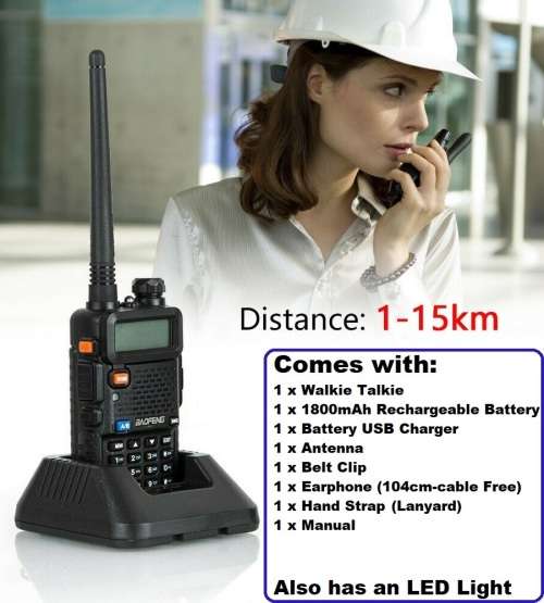 BAOFENG UV-5R Upgrade Walkie Talkie VHF UHF Dual Band Two Way Radio.Transceiver Collections allowed.