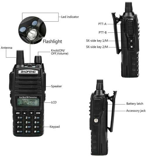 BAOFENG UV-82 Upgrade Walkie Talkie VHF UHF Dual Band Two Way Radio.Transceiver Collections allowed.