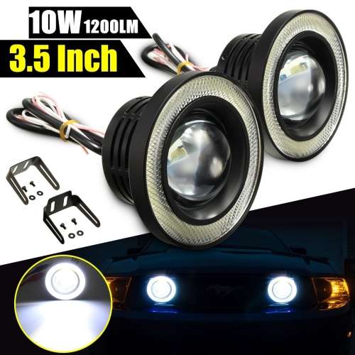 LED Fog Angel Eyes DayTime Running Lights Premium COB Quality. Collections are allowed.