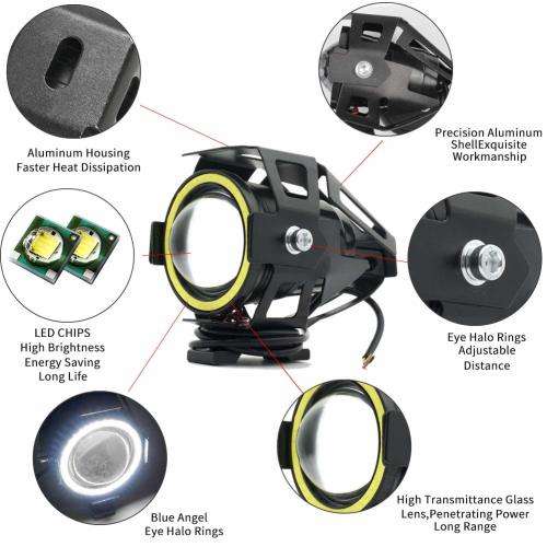 LED Angel Eye Spotlights, Devil Eye Universal Auxiliary Halo Ring Spotlights. Collections allowed.