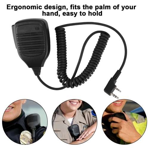 Hand Held Clip-On Shoulder Speaker Mic Microphone PTT for Walkie Talkies. Collections allowed.