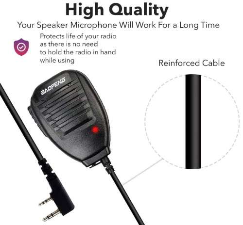 Hand Held Clip-On Shoulder Speaker Mic Microphone PTT for Walkie Talkies. Collections allowed.