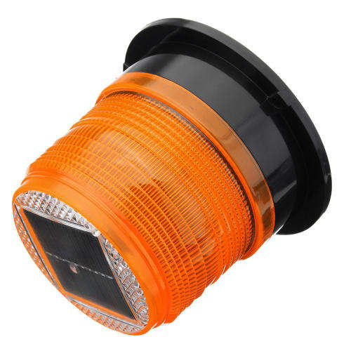 Solar LED Magnetic Beacon Strobe / Flash Light in Amber/Yellow/Orange. Collections are allowed.