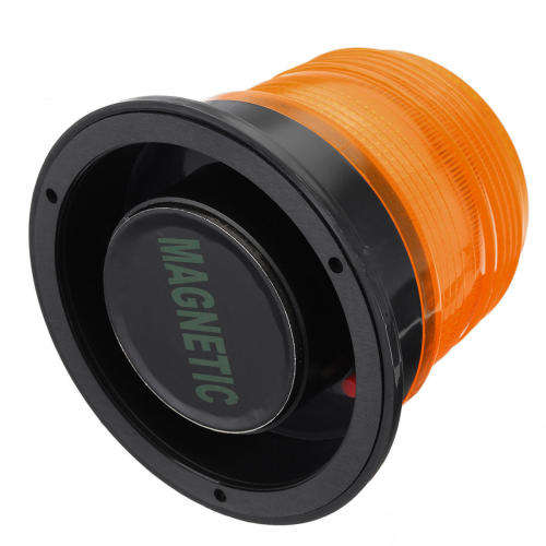 Solar LED Magnetic Beacon Strobe / Flash Light in Amber/Yellow/Orange. Collections are allowed.