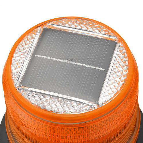 Solar LED Magnetic Beacon Strobe / Flash Light in Amber/Yellow/Orange. Collections are allowed.