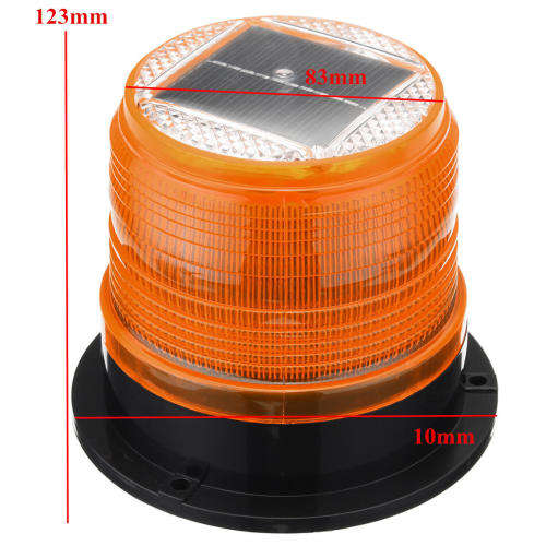 Solar LED Magnetic Beacon Strobe / Flash Light in Amber/Yellow/Orange. Collections are allowed.