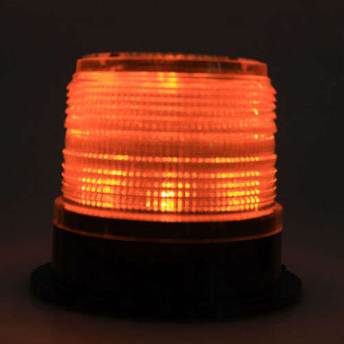Solar LED Magnetic Beacon Strobe / Flash Light in Amber/Yellow/Orange. Collections are allowed.