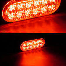 Red LED Strobe Flash Bumper Cluster Grille Side Marker Vehicle Lights 12V/24V. Collections Allowed.