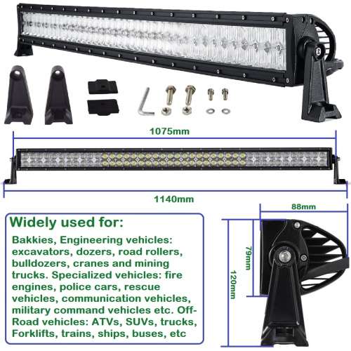 LED Light Bar: 240W 4D + 5D NEW GENERATION LED Auto Work Spot Search Light Bar. Collections Allowed.
