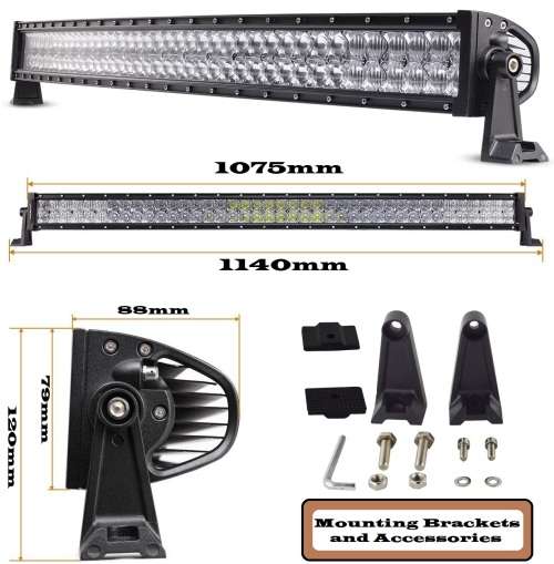 LED Light Bar: 240W 4D + 5D NEW GENERATION LED Auto Work Spot Search Light Bar. Collections Allowed.