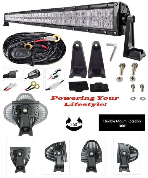 Off-Road / Hunting 240W 10~32V Hi-Power LED Auto Light Bar + Wire Harness Kit. Collections Allowed.