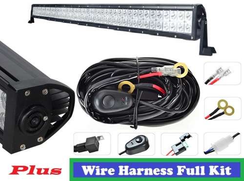 Off-Road / Hunting 240W 10~32V Hi-Power LED Auto Light Bar + Wire Harness Kit. Collections Allowed.