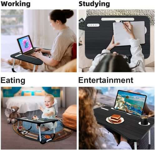 Large Laptop Table Stand with USB  Ports. Ergonomic Design Foldable, Durable. Collections Allowed