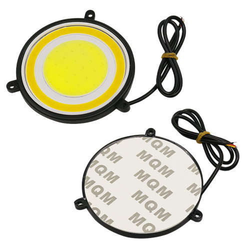 2pcs 90mm 12V COB LED Car Round Daytime Running Lights. Collections are allowed.