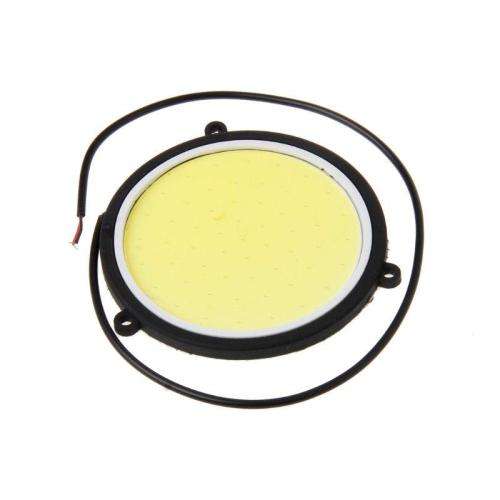 2pcs 90mm 12V COB LED Car Round Daytime Running Lights. Collections are allowed.
