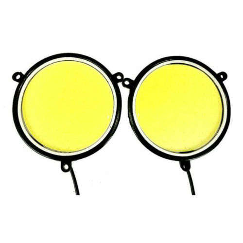 2pcs 90mm 12V COB LED Car Round Daytime Running Lights. Collections are allowed.