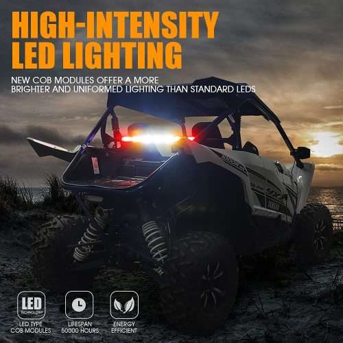 Vehicle Strobe Flash COB LED Dual Colour Light Bar Amber + White. Collections are allowed.