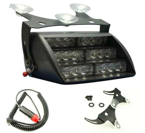 Red LED Windscreen Emergency Vehicle Flash/Warning Dashboard Light. Collections allowed.
