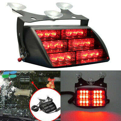 Red LED Windscreen Emergency Vehicle Flash/Warning Dashboard Light. Collections allowed.