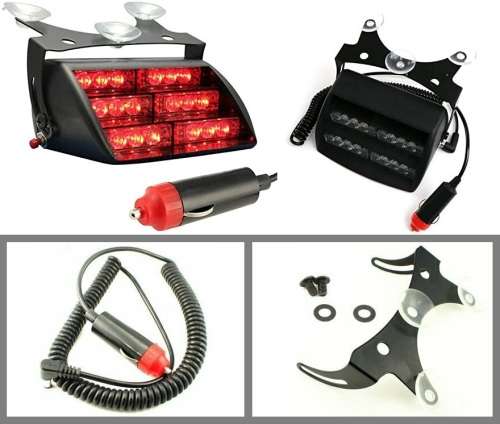 Red LED Windscreen Emergency Vehicle Flash/Warning Dashboard Light. Collections allowed.