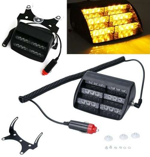 LED Windscreen Emergency Vehicle Flash/Warning Dashboard Light AMBER Colour. Collections allowed.