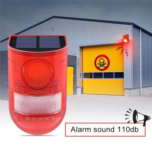 Solar Alarm LED Lamp, Solar Motion Sensor Sound and LED Light Alarm. Collections are allowed.