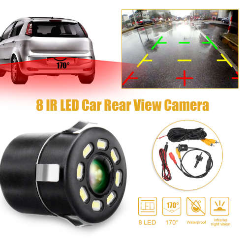 Mini Waterproof Parking Assistance 8LED Reversing Backup Camera Q-DC4. Collections are allowed.