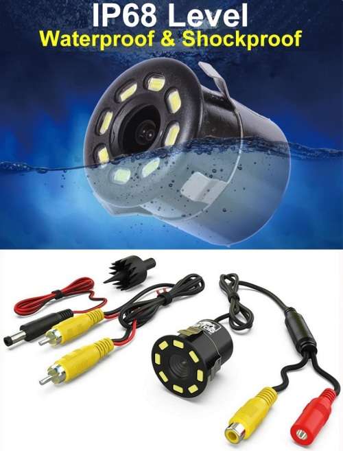 Mini Waterproof Parking Assistance 8LED Reversing Backup Camera Q-DC4. Collections are allowed.