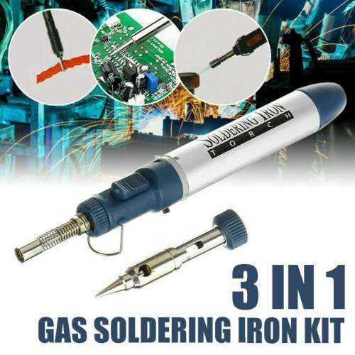 Portable Gas Soldering Iron Pen, Welding Torch and Hair Dryer 3in1 Kit. Collections are allowed.