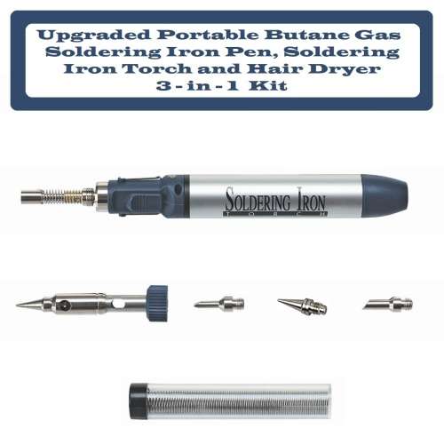 Portable Gas Soldering Iron Pen, Welding Torch and Hair Dryer 3in1 Kit. Collections are allowed.