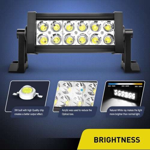 36W LED 3D Lens Light Bar with Spot Beam 10V~32V DC Special Offer. Collections Are Allowed.
