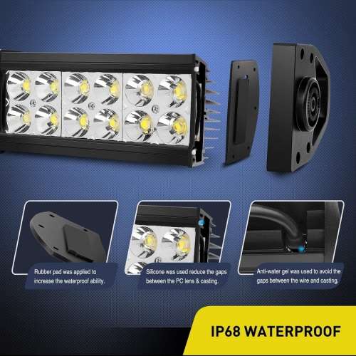 36W LED 3D Lens Light Bar with Spot Beam 10V~32V DC Special Offer. Collections Are Allowed.