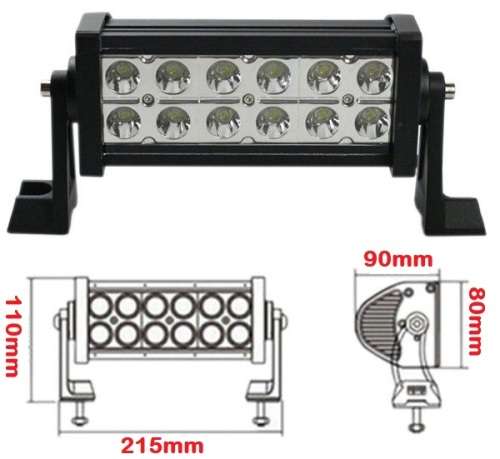 36W LED 3D Lens Light Bar with Spot Beam 10V~32V DC Special Offer. Collections Are Allowed.