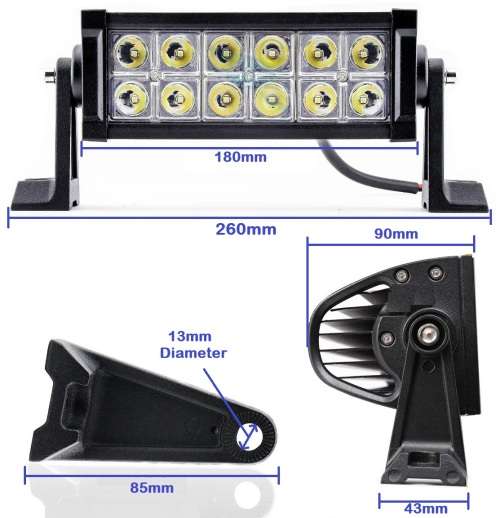 36W LED 3D Lens Light Bar with Spot Beam 10V~32V DC Special Offer. Collections Are Allowed.
