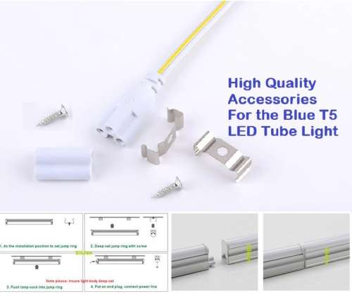 BLUE LED Integrated Tube Lights Frosted Cover Complete With Brackets & Fittings. Collections allowed