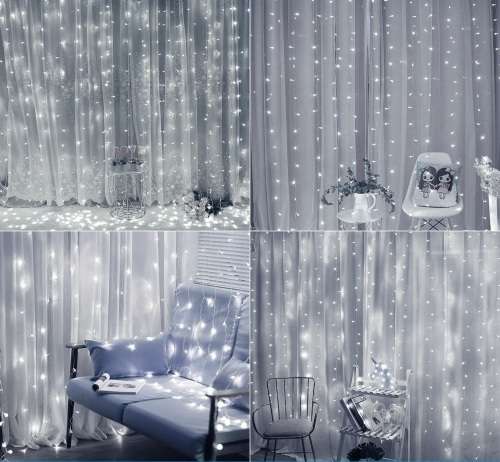 LED Decorative Fairy Curtain Lights Waterproof 220V AC in Cool White. Collections are allowed.