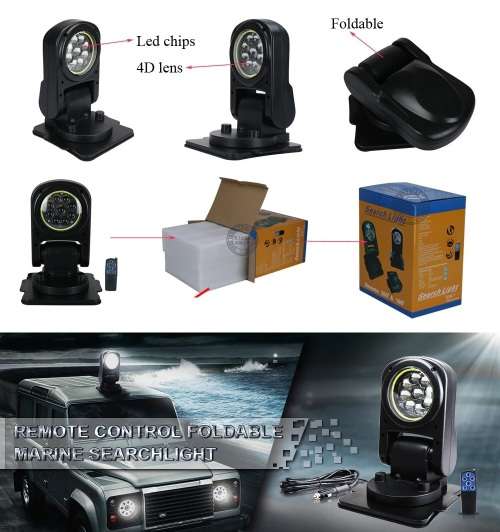 Remote Controlled LED Search Strobe Light 55W 4D Lens Light Bar 12V/24VDC. Collections allowed