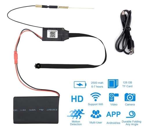 Mini WiFi Spy Camera HD Video Recorder. Wearable, Motion Sensor Plus Much More. Collections Allowed.