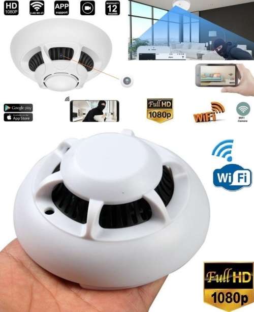 New Wireless Spy Smoke Detector HD Camera with P2P WiFi and Motion Detection. Collections Allowed