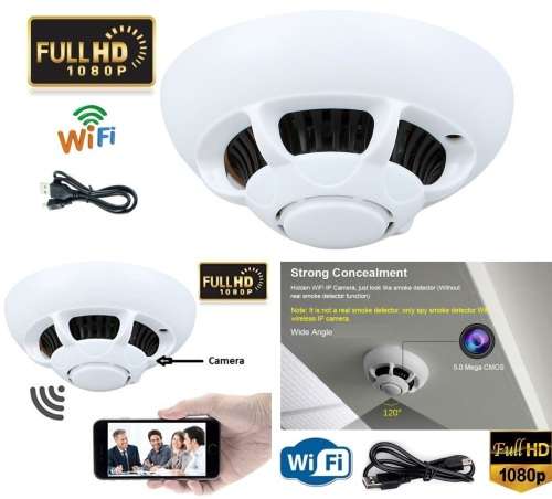 New Wireless Spy Smoke Detector HD Camera with P2P WiFi and Motion Detection. Collections Allowed