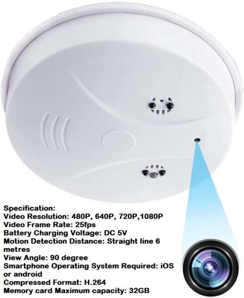 New Wireless Spy Smoke Detector HD Camera with WiFi and Motion Detection. Collections allowed