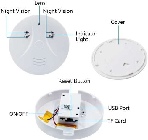 New Wireless Spy Smoke Detector HD Camera with WiFi and Motion Detection. Collections allowed