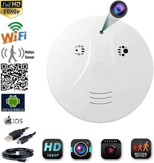 New Wireless Spy Smoke Detector HD Camera with WiFi and Motion Detection. Collections allowed