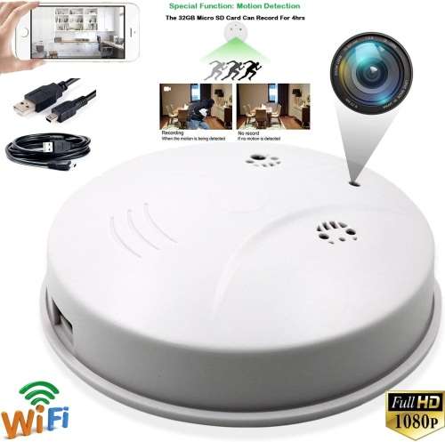 New Wireless Spy Smoke Detector HD Camera with WiFi and Motion Detection. Collections allowed
