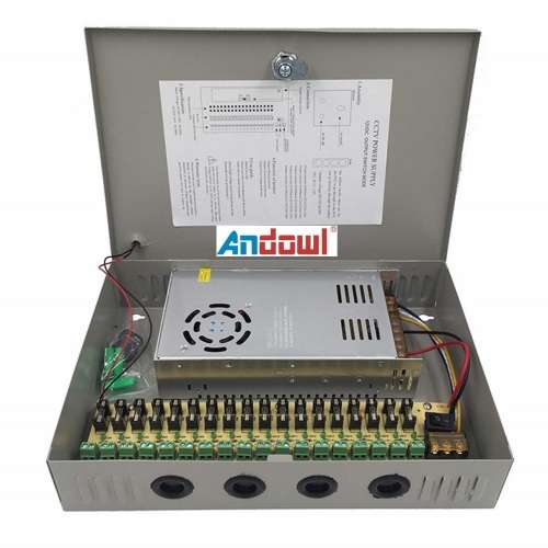 Power Supply Box with 18 Port Channels, Fuses, 35A and AC 110-220V to DC 12V. Collections allowed